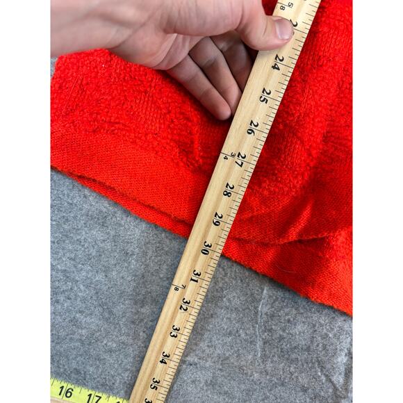 Vintage Sweater Womens Medium Red Cardigan Textured Knit Grandma Cottagecore - Picture 3 of 6